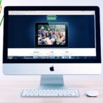 turned on silver iMac
