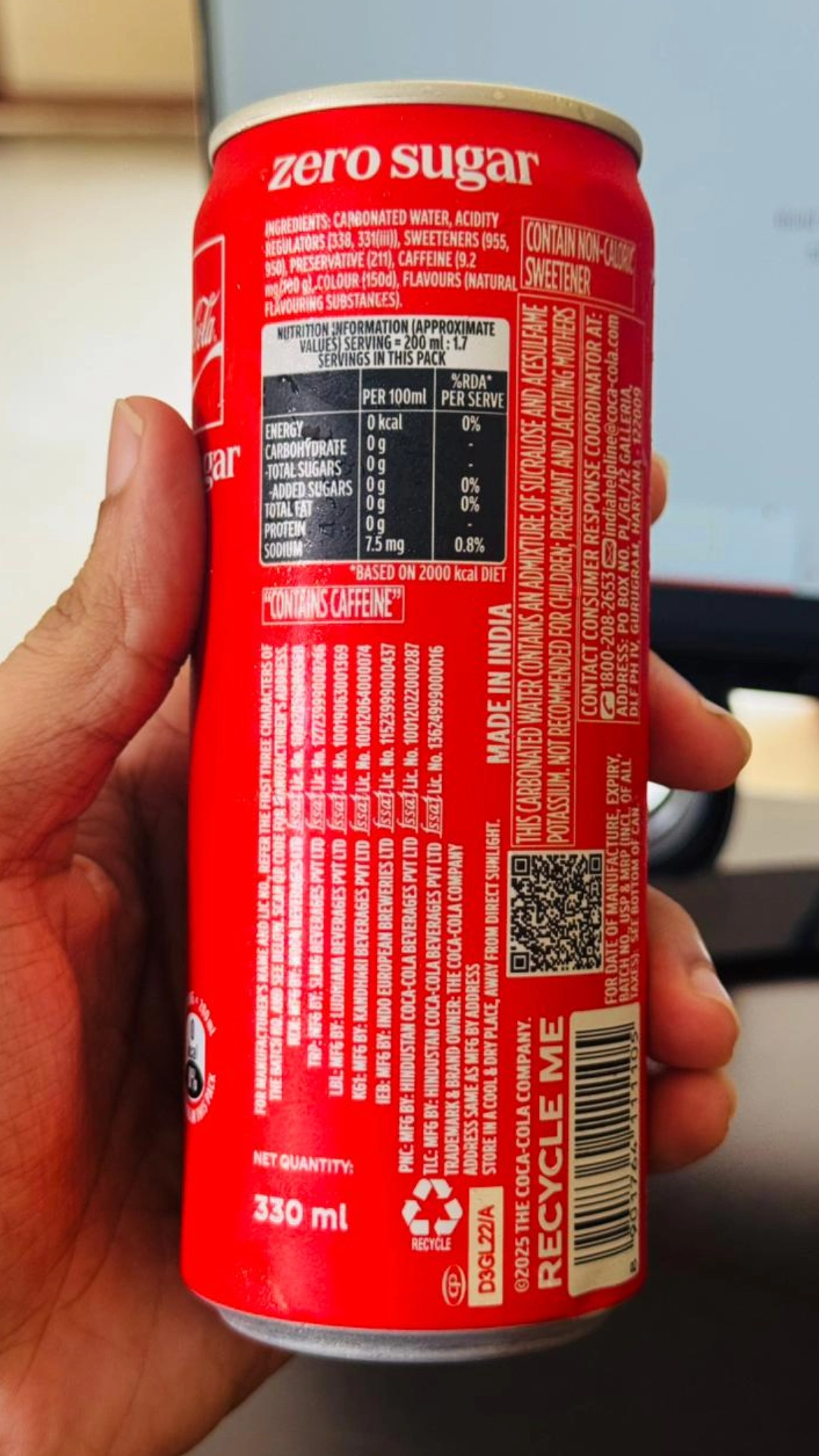 coke zero sugar bottle